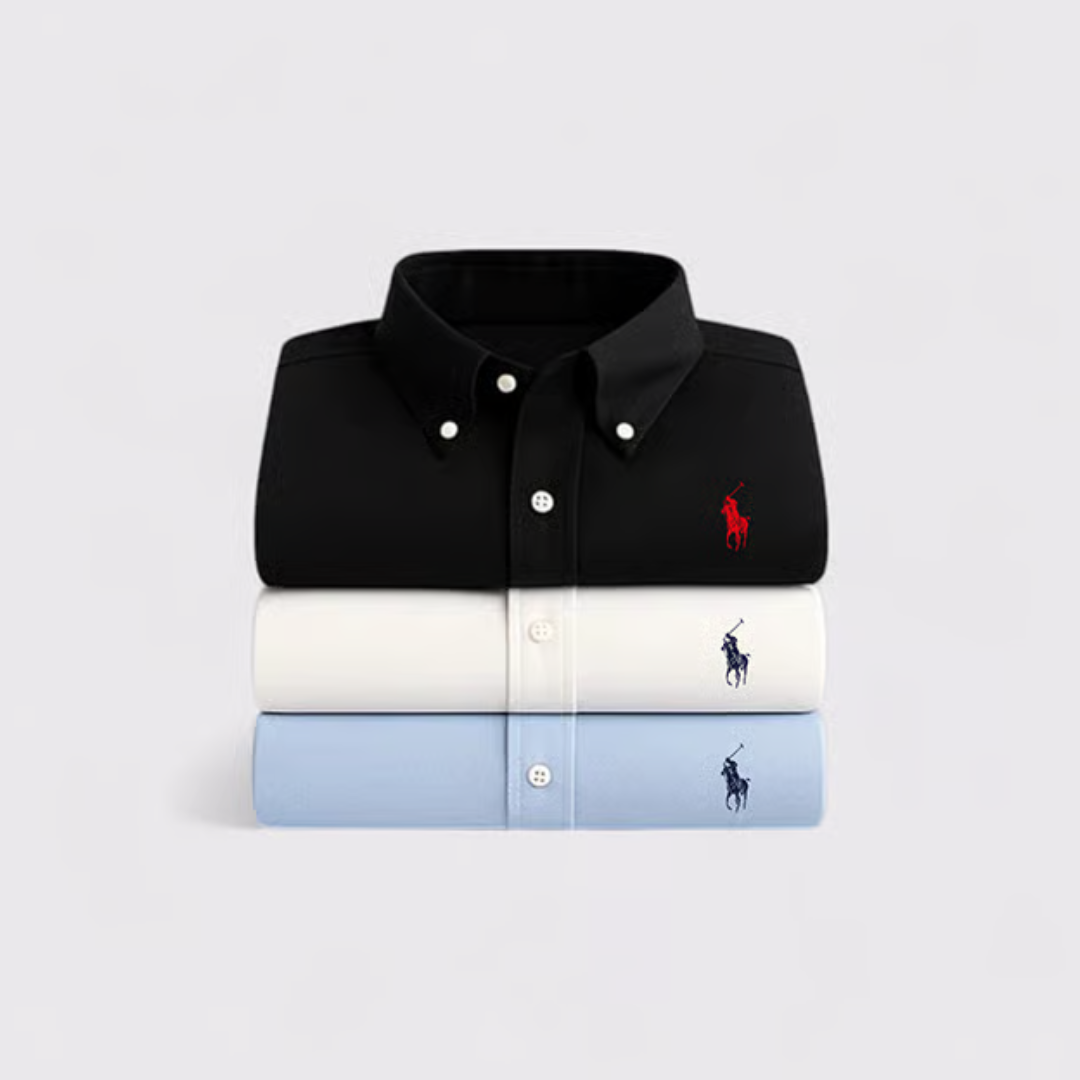 3 Classic Long-Sleeved Ralph L Oxford Shirts
