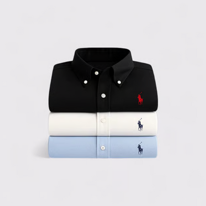 3 Classic Long-Sleeved Ralph L Oxford Shirts