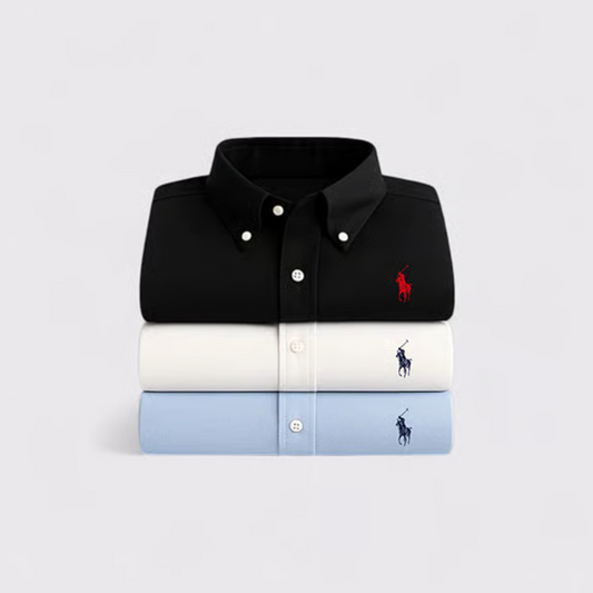 3 Classic Long-Sleeved Ralph L Oxford Shirts